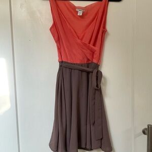 Bar III Pink Asymmetrical Wrap Sundress